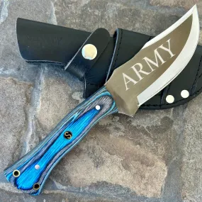 10” Rough Rider Series - Army - Blue & Black Wood - D2 Steel - Horizontal & Vertical Carry - CUS47