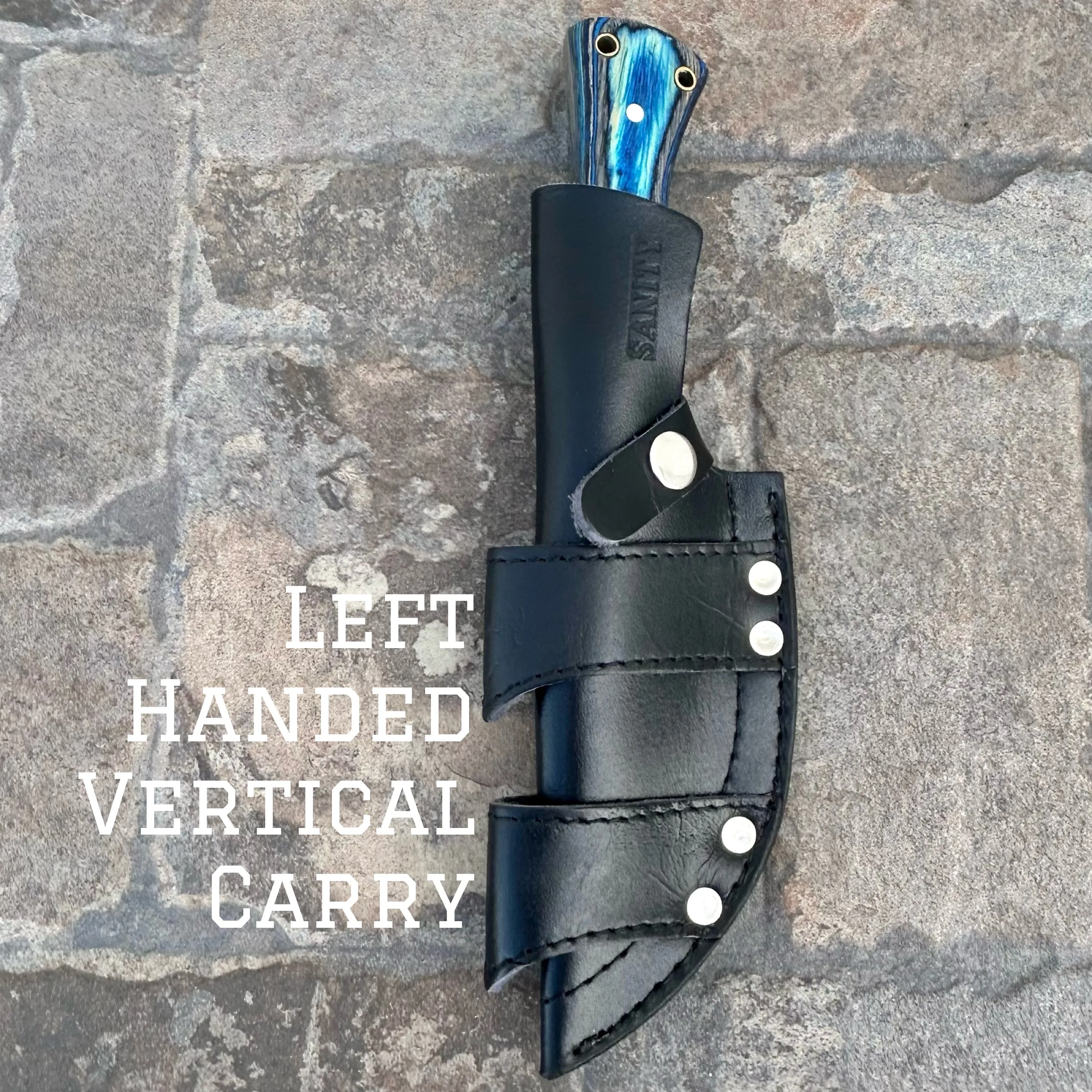 10” Rough Rider Series - Army - Blue & Black Wood - D2 Steel - Horizontal & Vertical Carry - CUS47