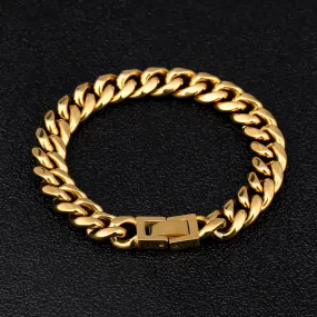 10mm Miami Cuban Link Bracelet in 18K Gold - KRKC