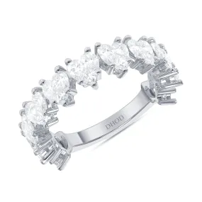 14K Heart Cluster Diamond Ring