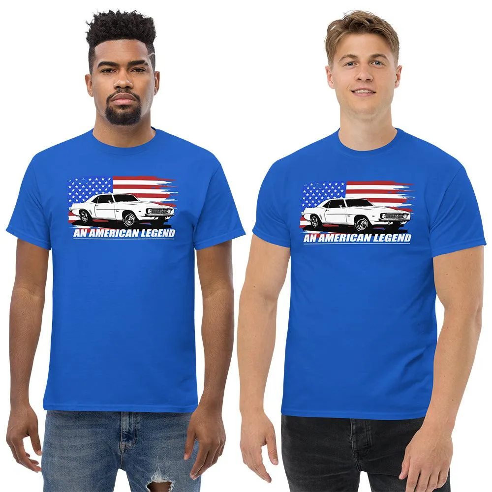 1969 Camaro T-Shirt Patriotic American Flag Muscle Car Tee