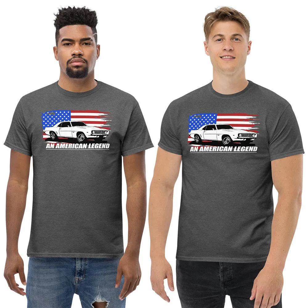 1969 Camaro T-Shirt Patriotic American Flag Muscle Car Tee