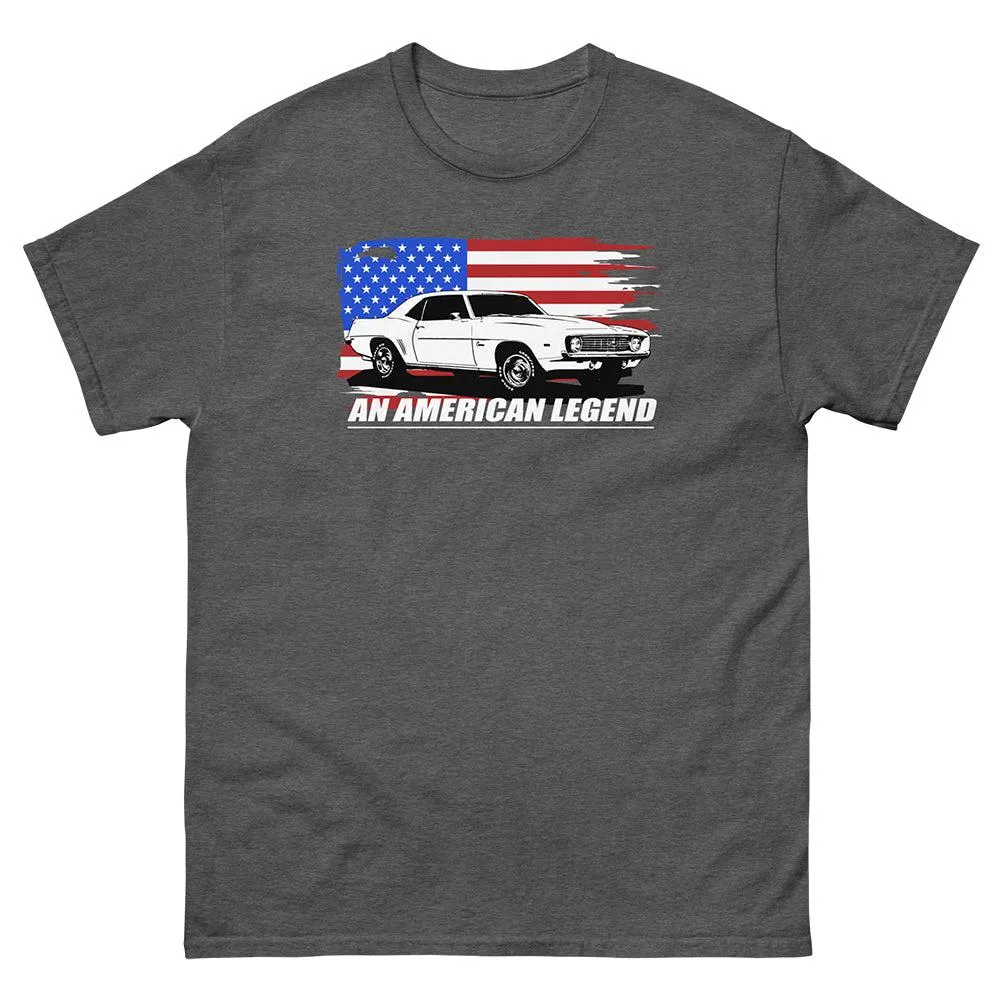 1969 Camaro T-Shirt Patriotic American Flag Muscle Car Tee