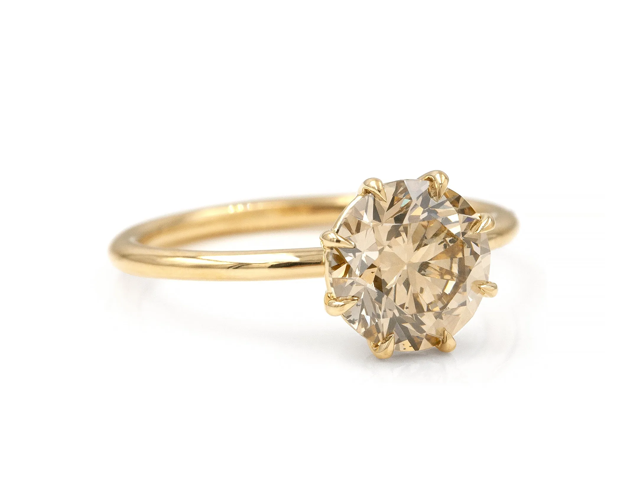 2.42-Carat Champagne Diamond Soleil Ring