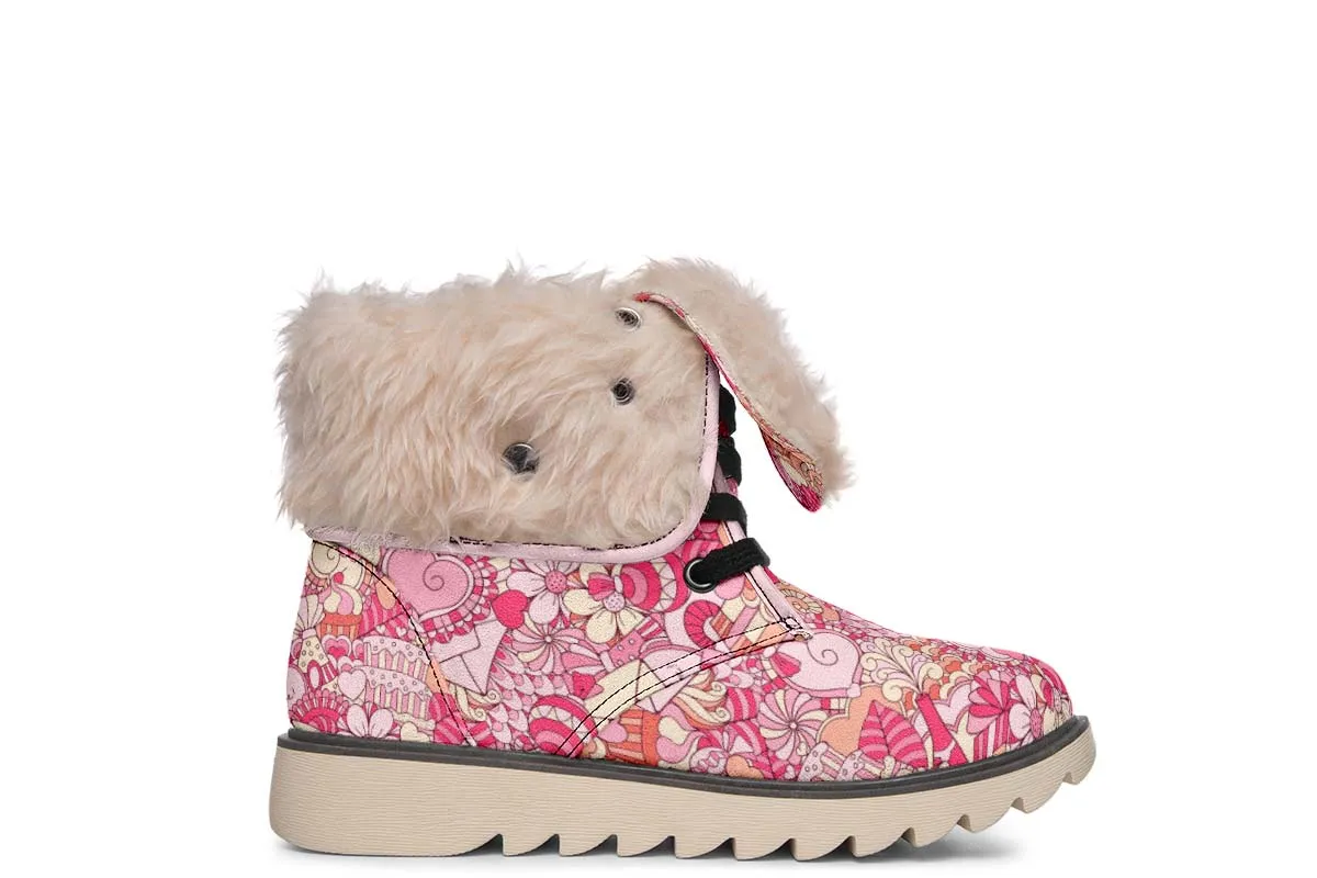 Abstract Valentines Day Polar Vibe Boots