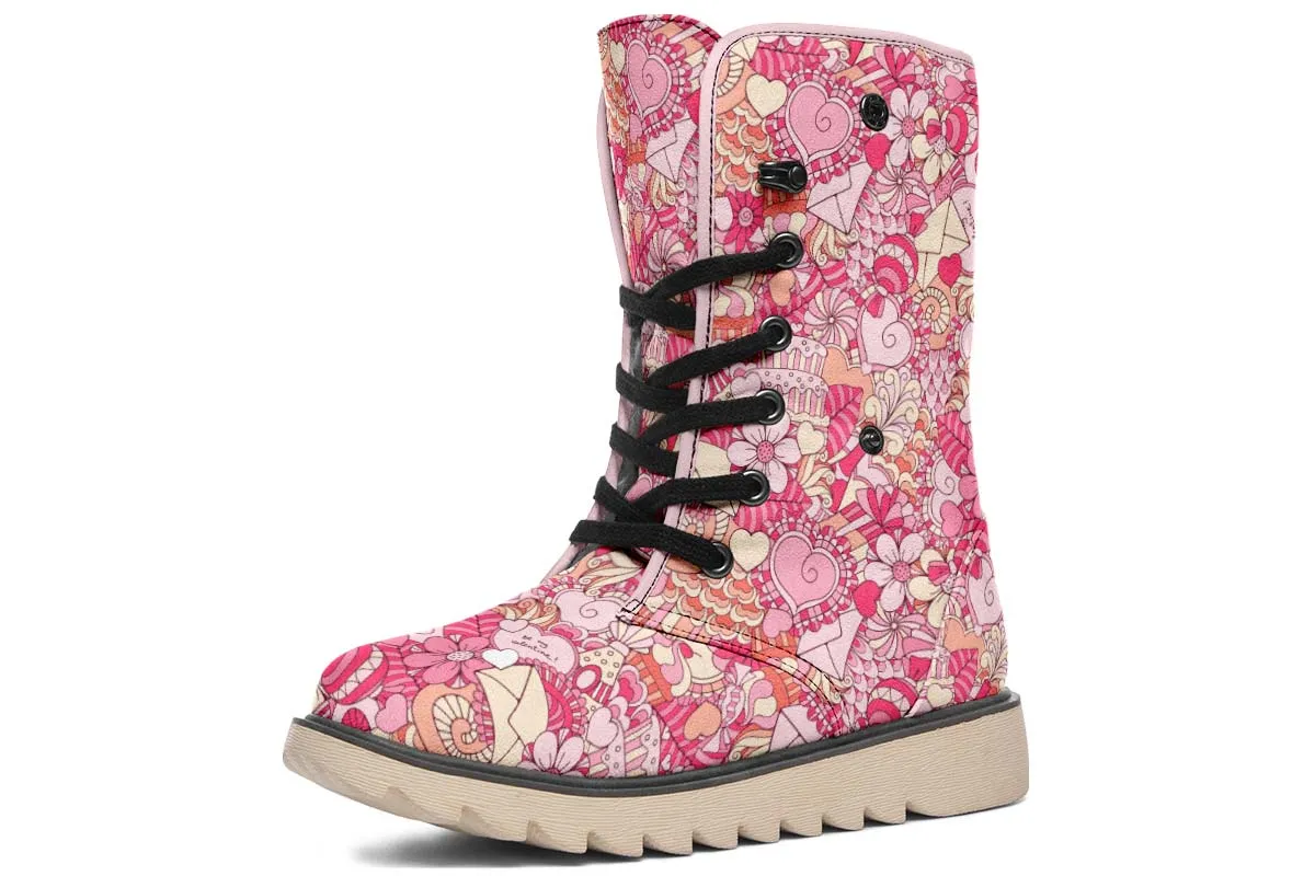 Abstract Valentines Day Polar Vibe Boots