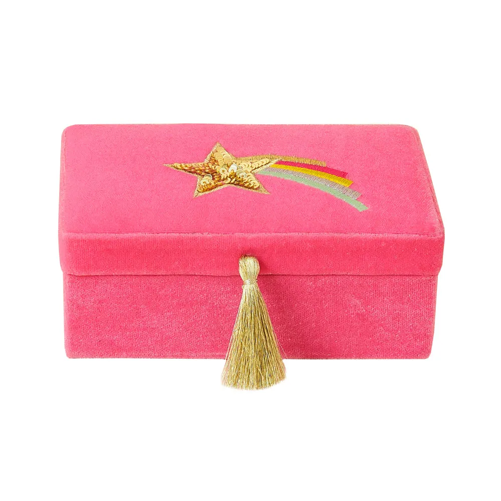 Accessorize London Girl's Pink Shooting Star Jewellery Box