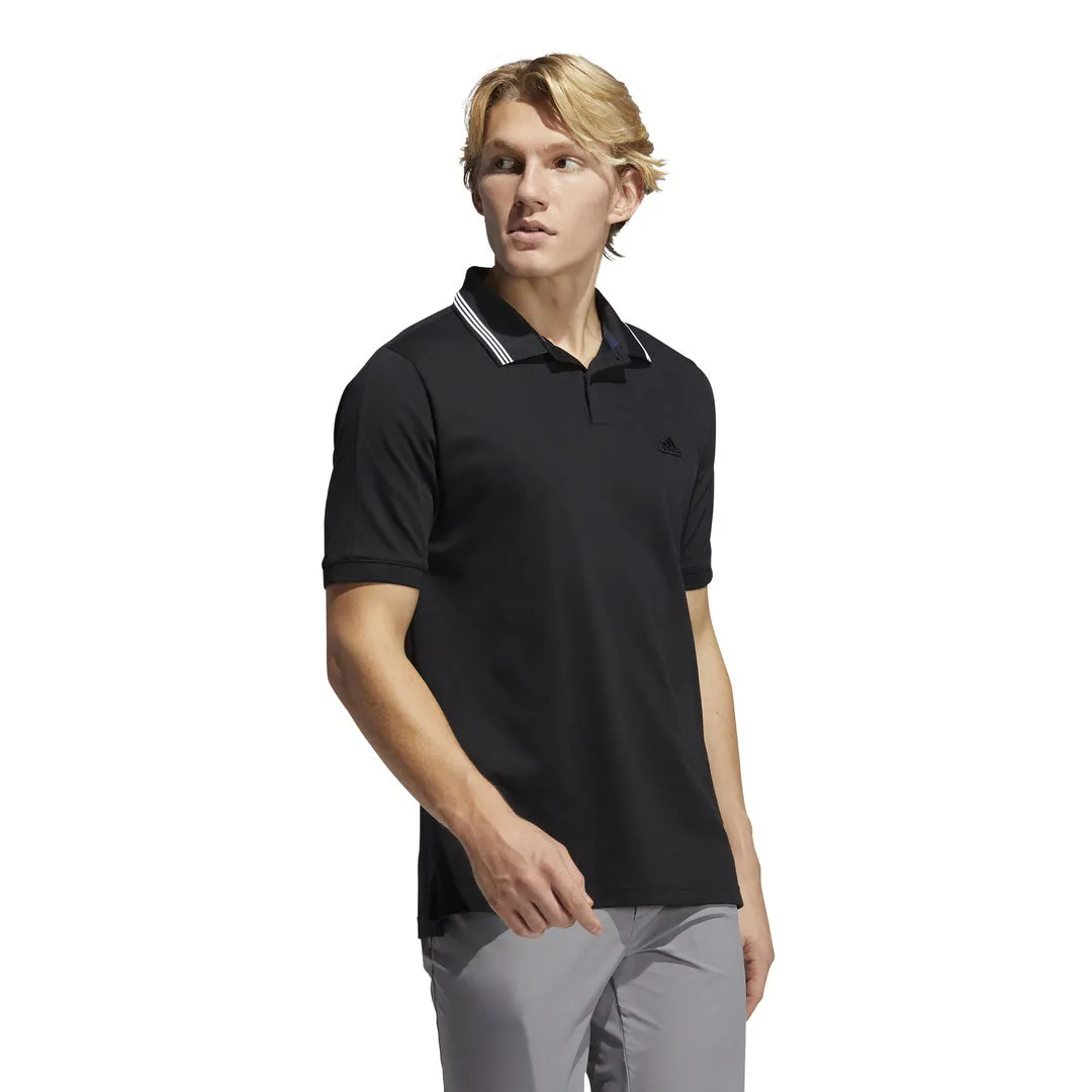 adidas Golf Go-To Pique Polo - Black/White