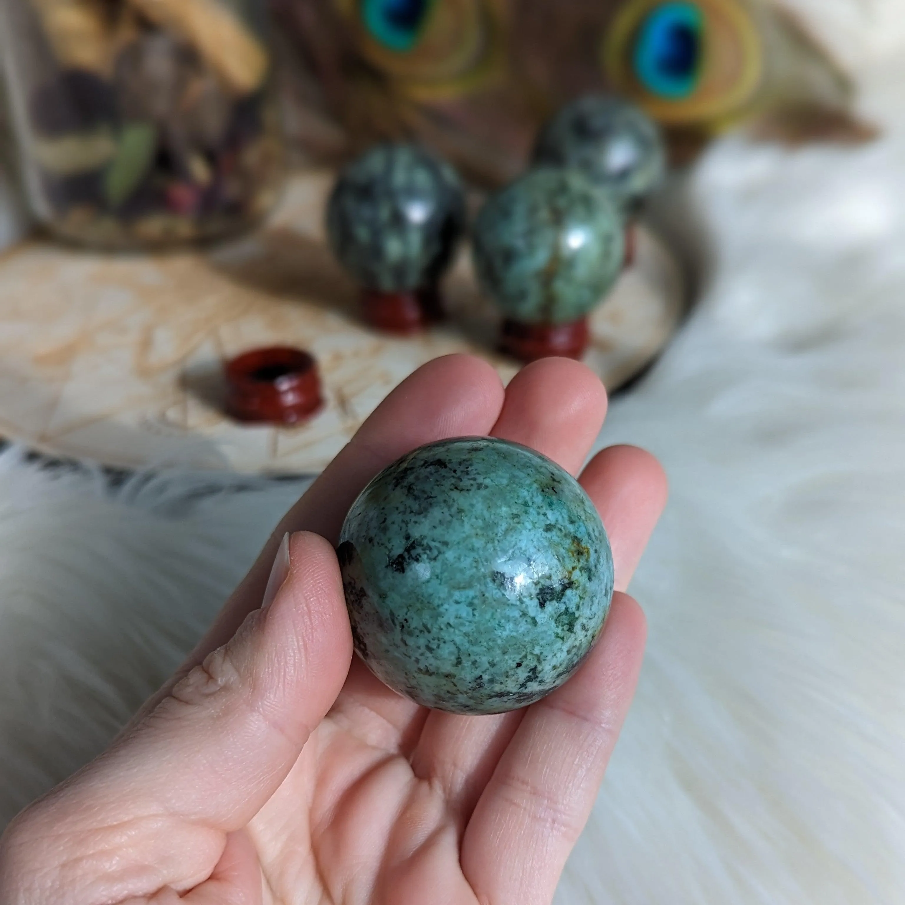 African Turquoise Sphere ~ Evolution & Transformation