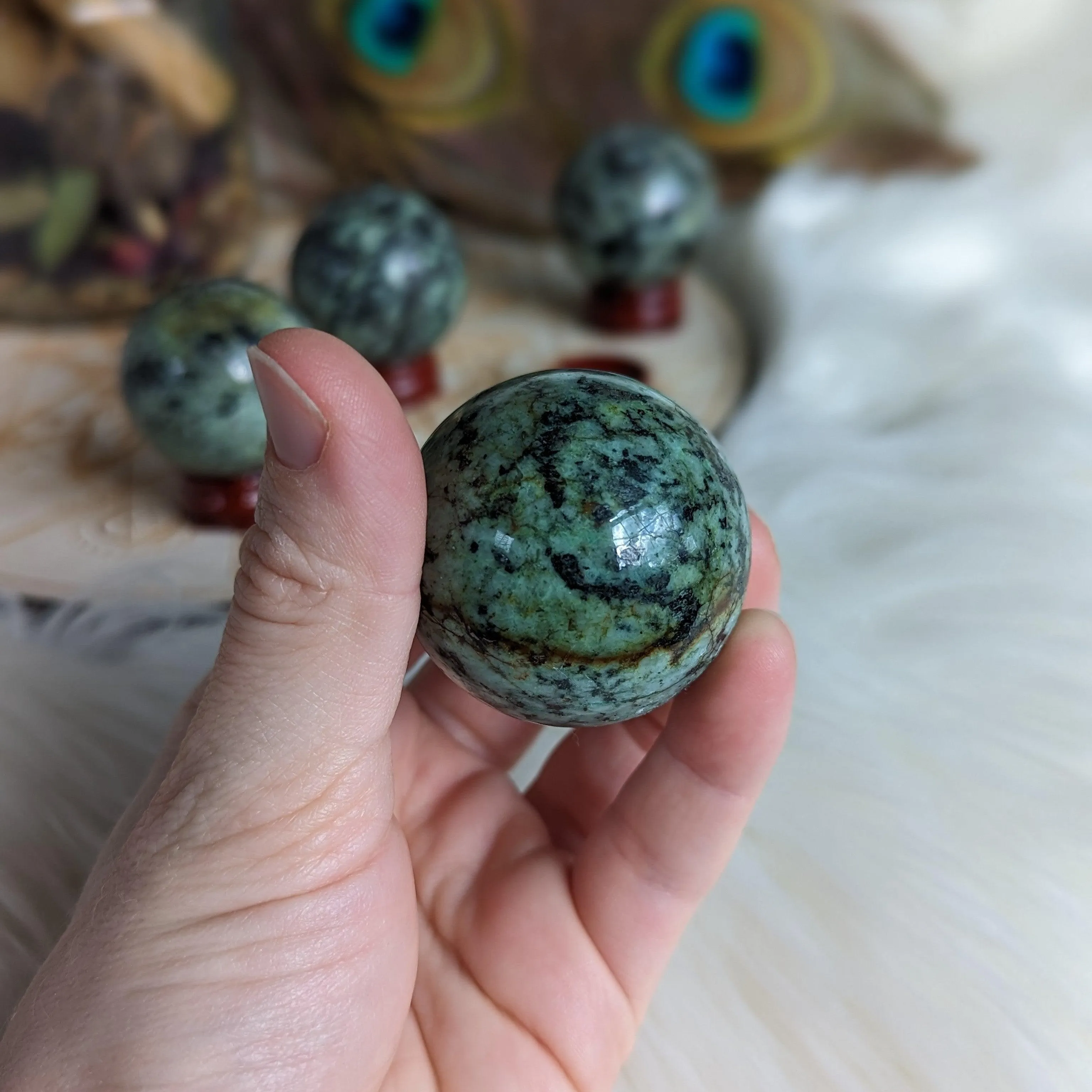 African Turquoise Sphere ~ Evolution & Transformation