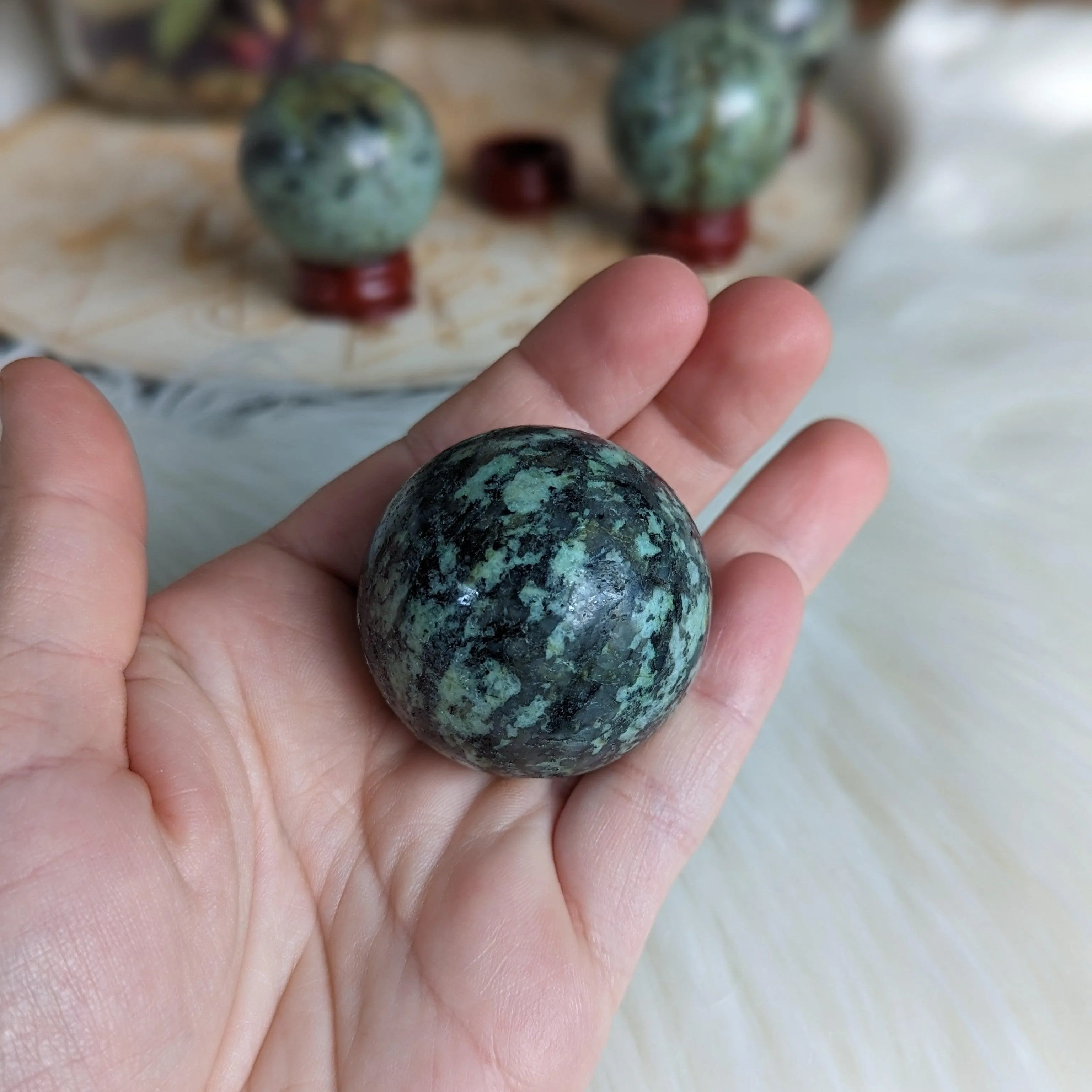 African Turquoise Sphere ~ Evolution & Transformation