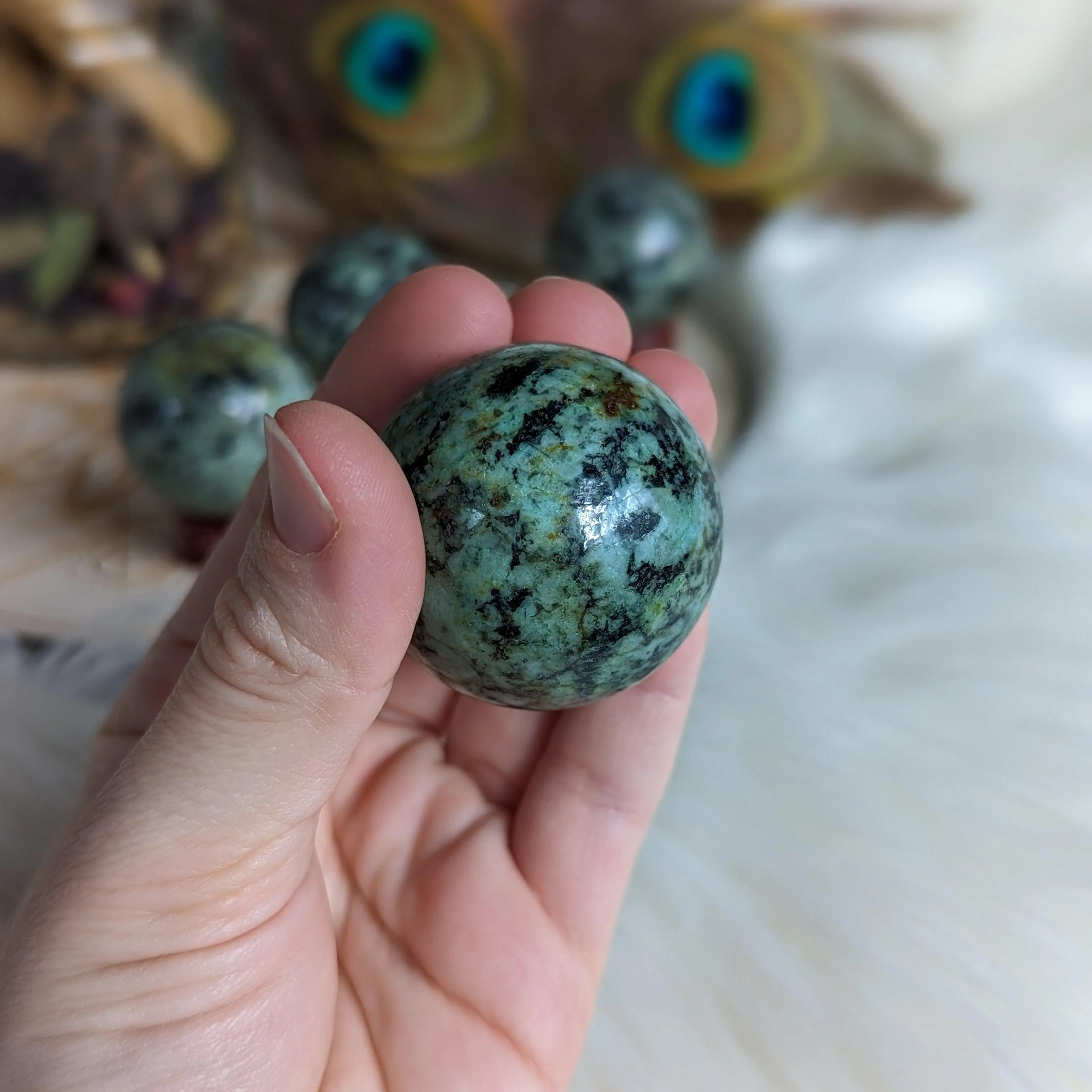 African Turquoise Sphere ~ Evolution & Transformation