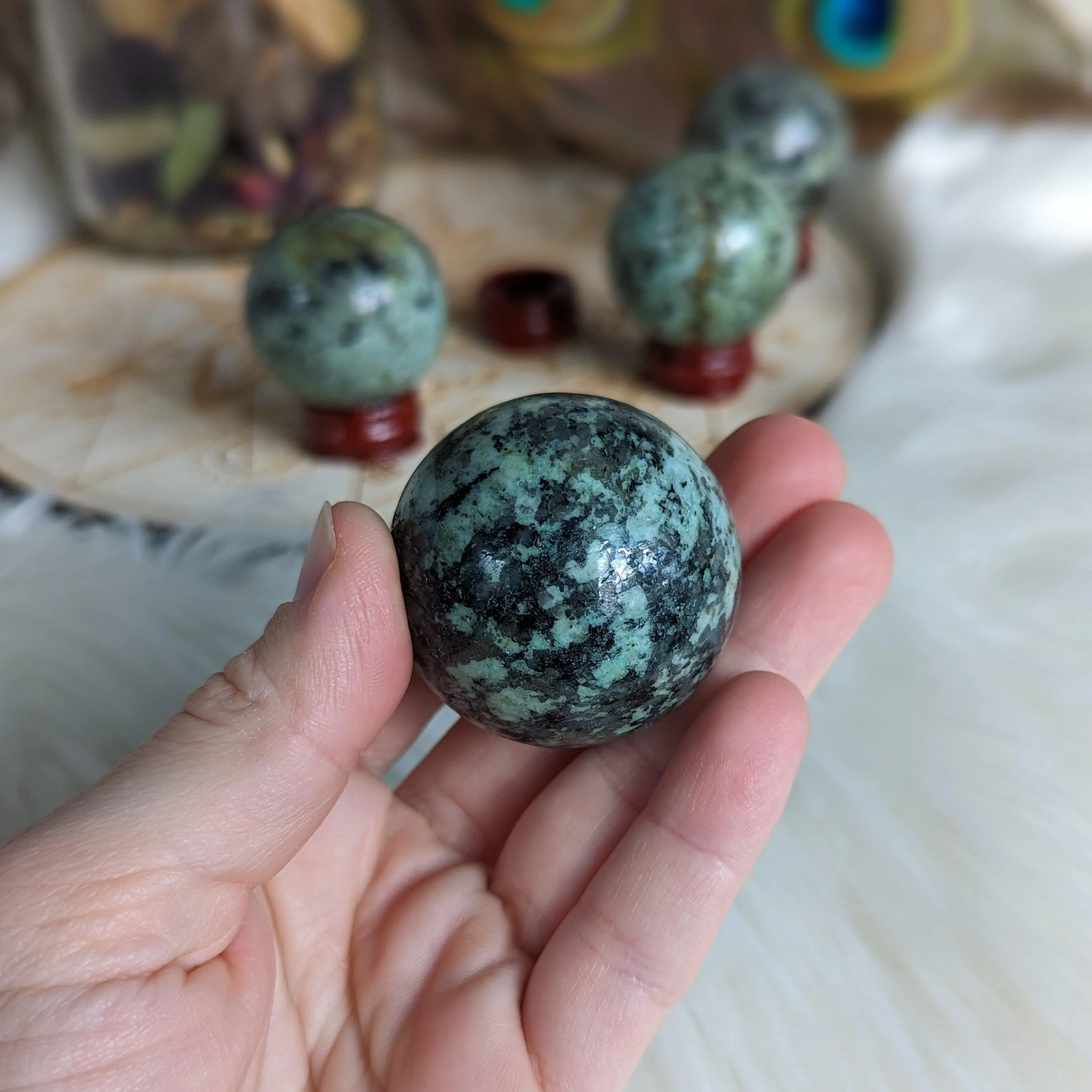 African Turquoise Sphere ~ Evolution & Transformation