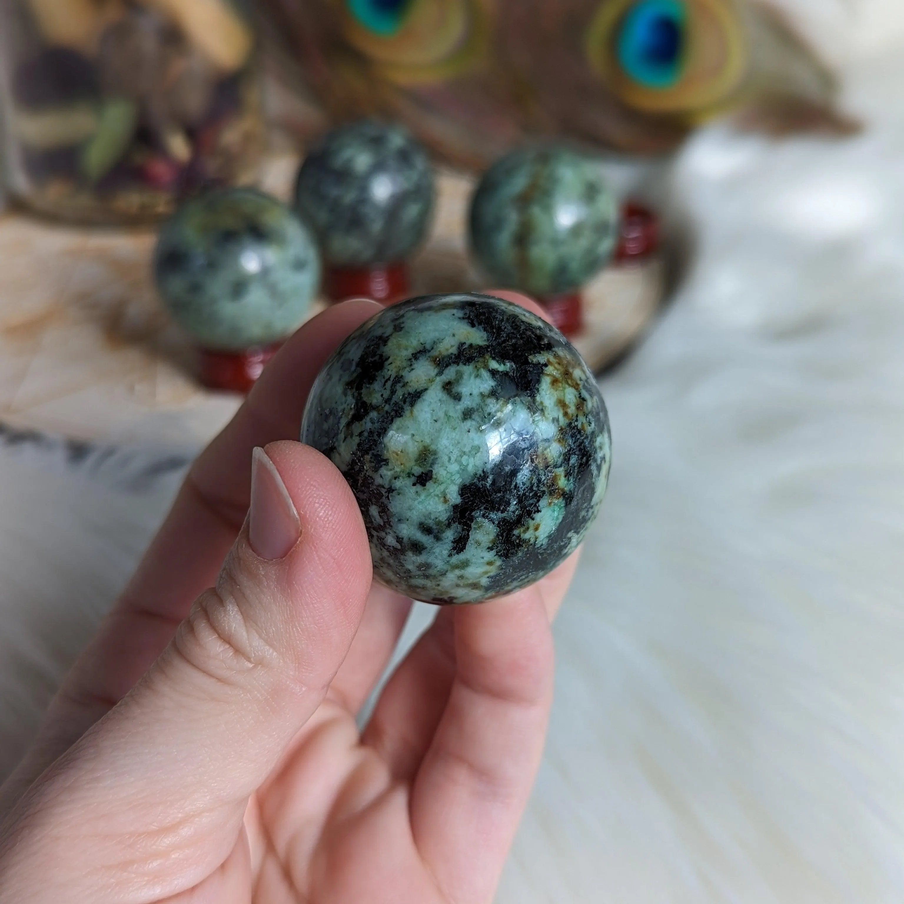 African Turquoise Sphere ~ Evolution & Transformation