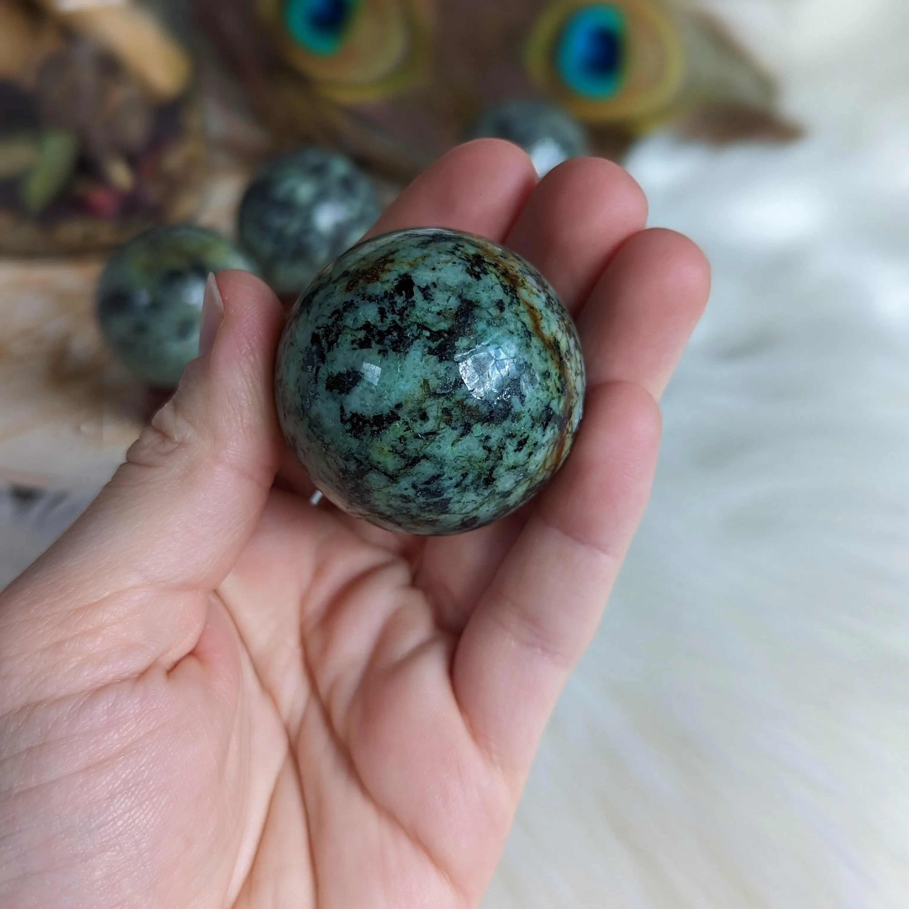 African Turquoise Sphere ~ Evolution & Transformation