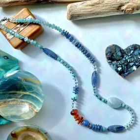 Aquamarine and Kyanite necklace