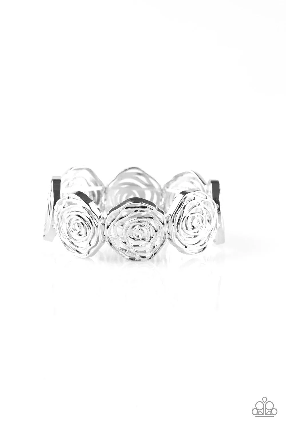 Beat Around The ROSEBUSH Silver Bracelet - Paparazzi Accessories