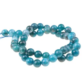 Blue Apatite 8mm A Grade Round 15-16 Inch