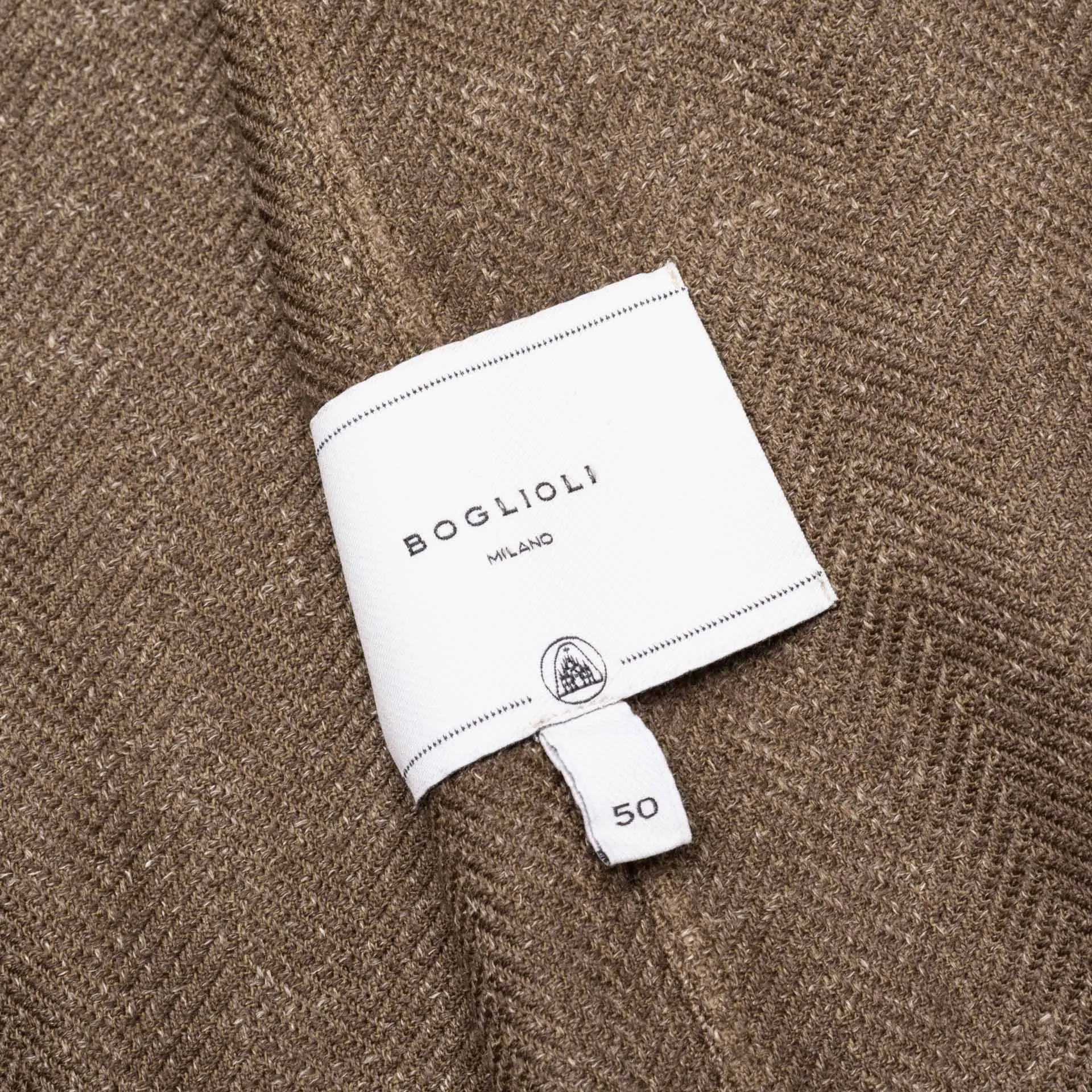 BOGLIOLI "68" Herringbone Virgin Wool-Linen Unconstructed Jacket EU 50 NEW US 40