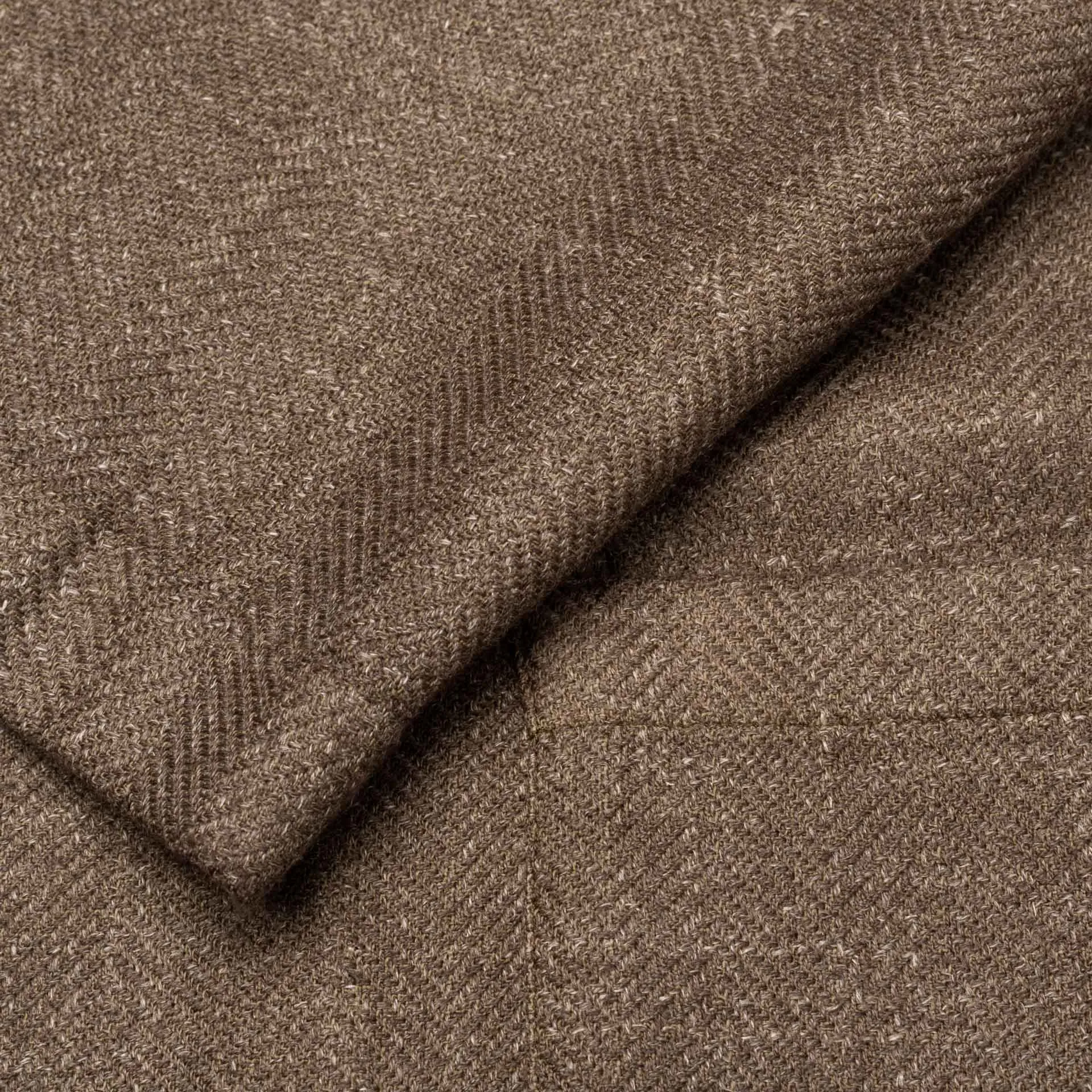 BOGLIOLI "68" Herringbone Virgin Wool-Linen Unconstructed Jacket EU 50 NEW US 40