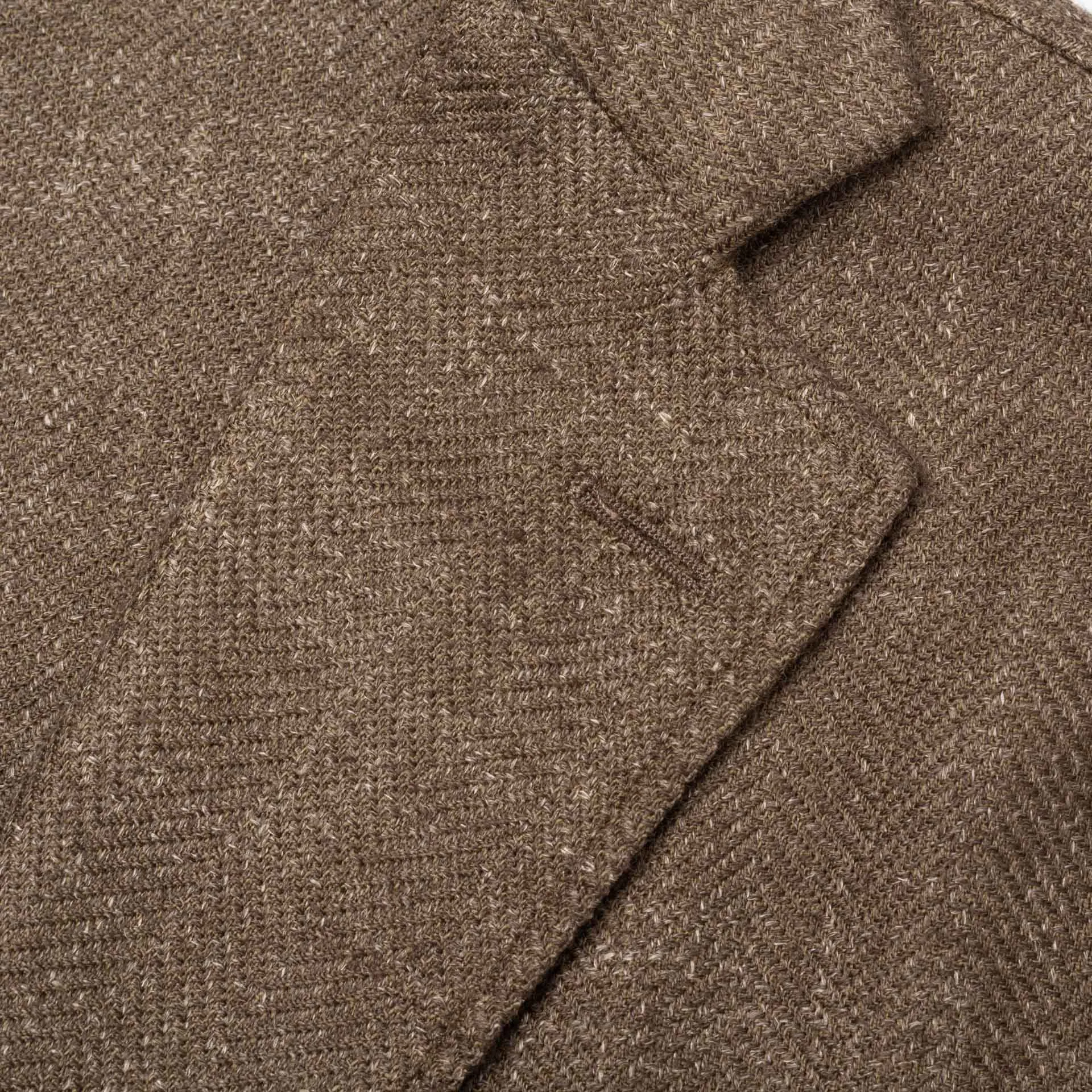 BOGLIOLI "68" Herringbone Virgin Wool-Linen Unconstructed Jacket EU 50 NEW US 40