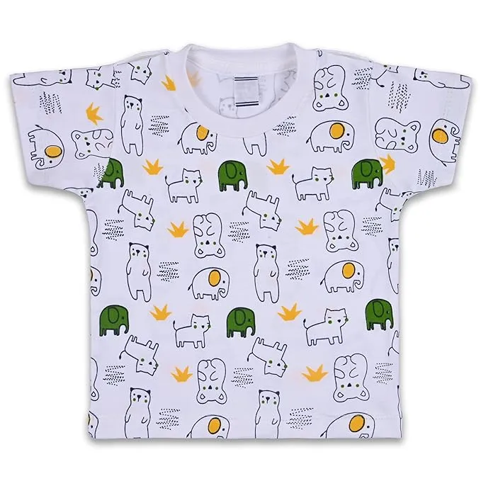 Boys Printed T-shirt and Dungaree Set