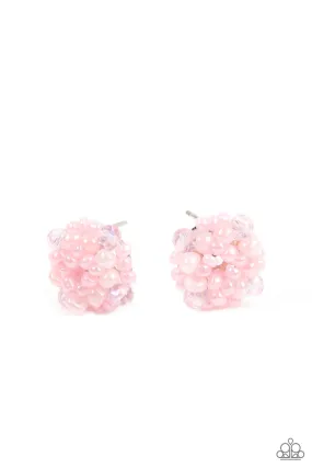 Bunches of Bubbly - Pink Post Earring