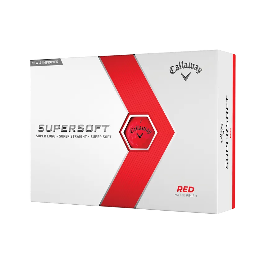 Callaway Supersoft 2023 Golf Balls - Matte Red