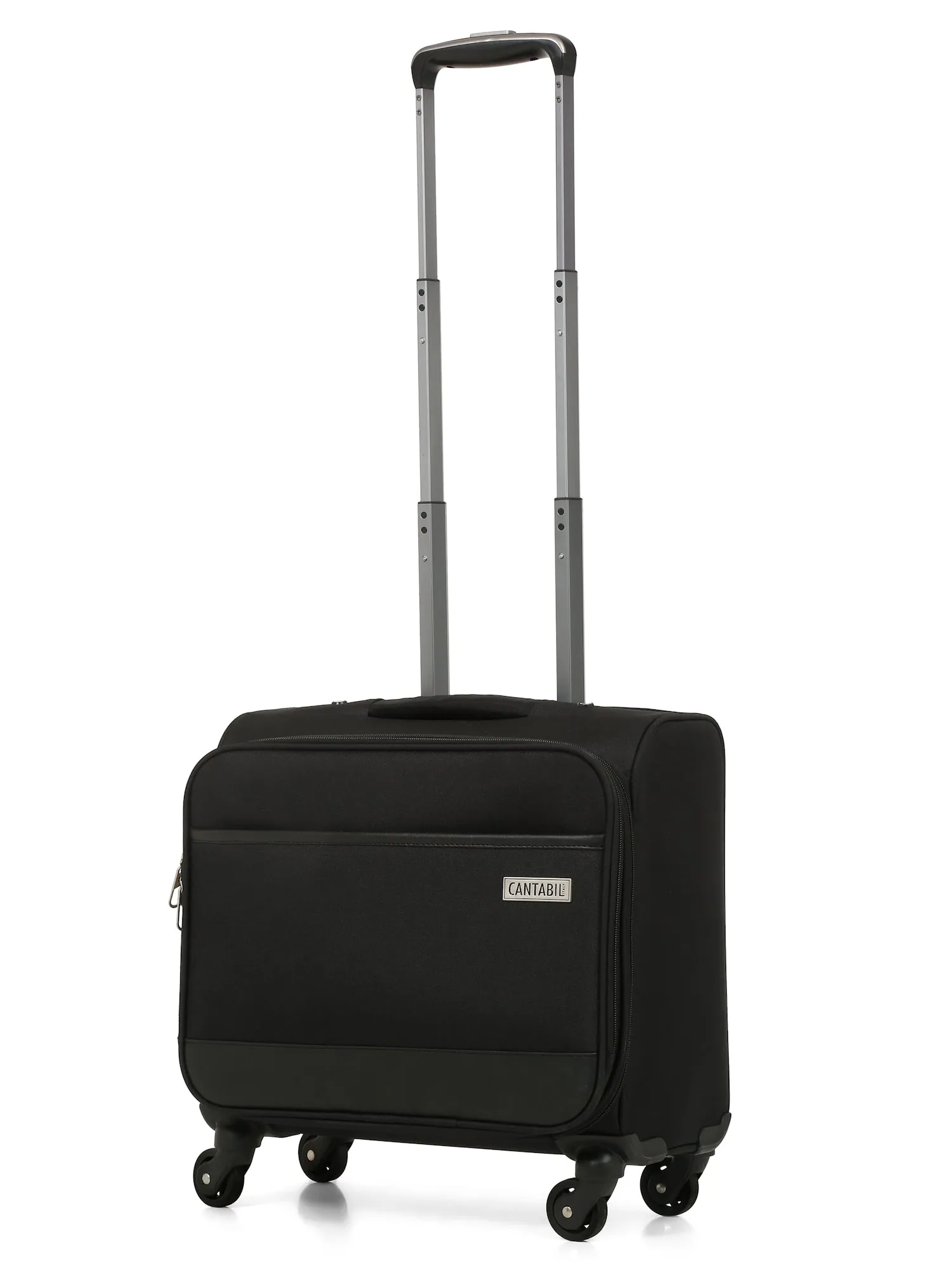 Cantabil Black Soft Body Overnighter Trolley Bag