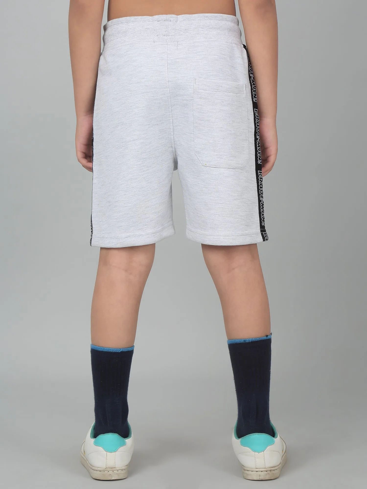 Cantabil Boy's Grey Printed Bermuda Shorts