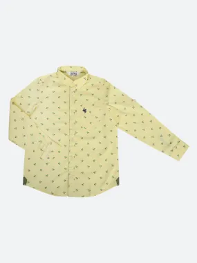 Cantabil Boy's Yellow Full Sleeves Shirt