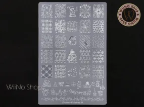 Christmas Nail Art Stamping Plate Template XY-MC04