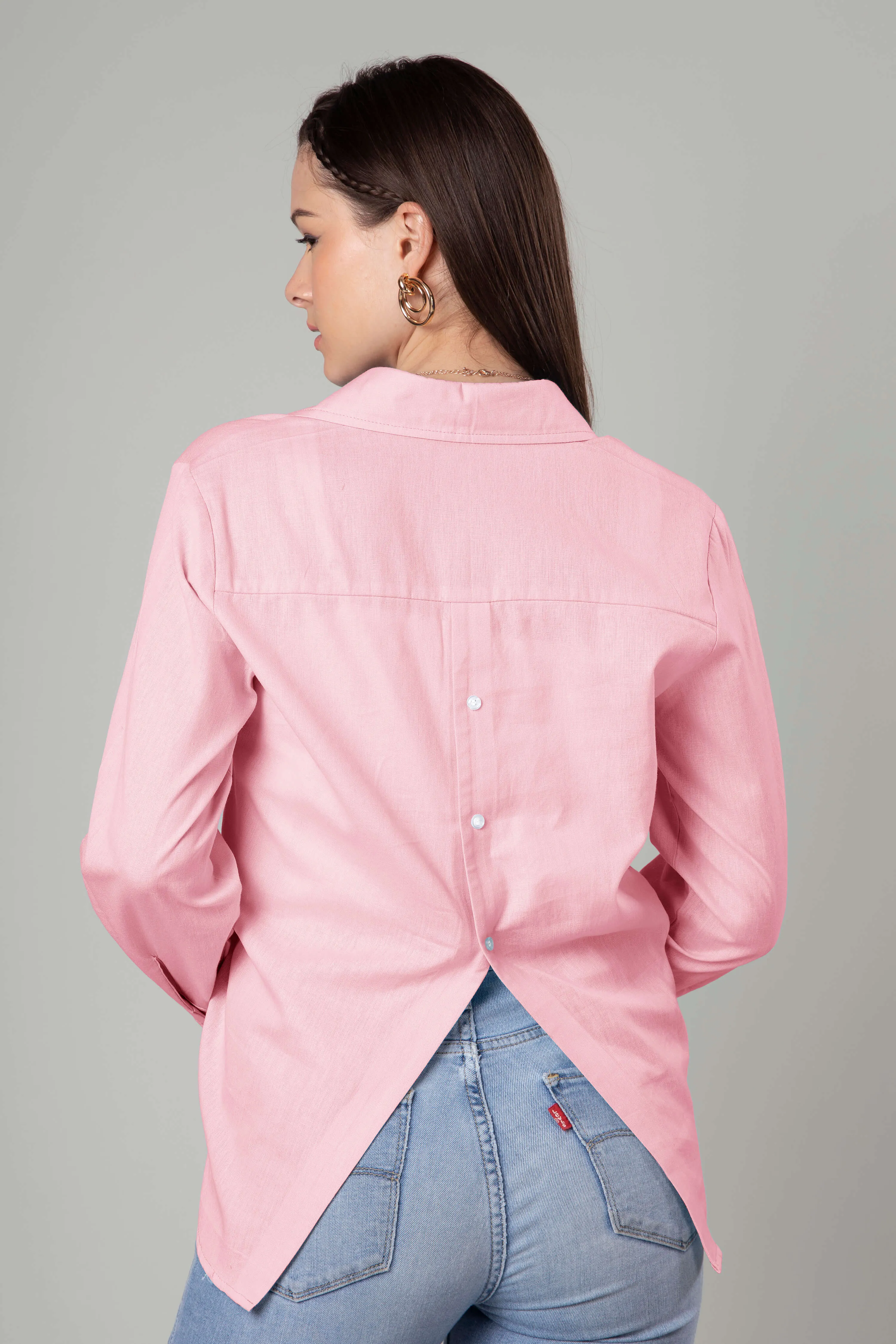 Classic Plain Cotton Shirt For Women