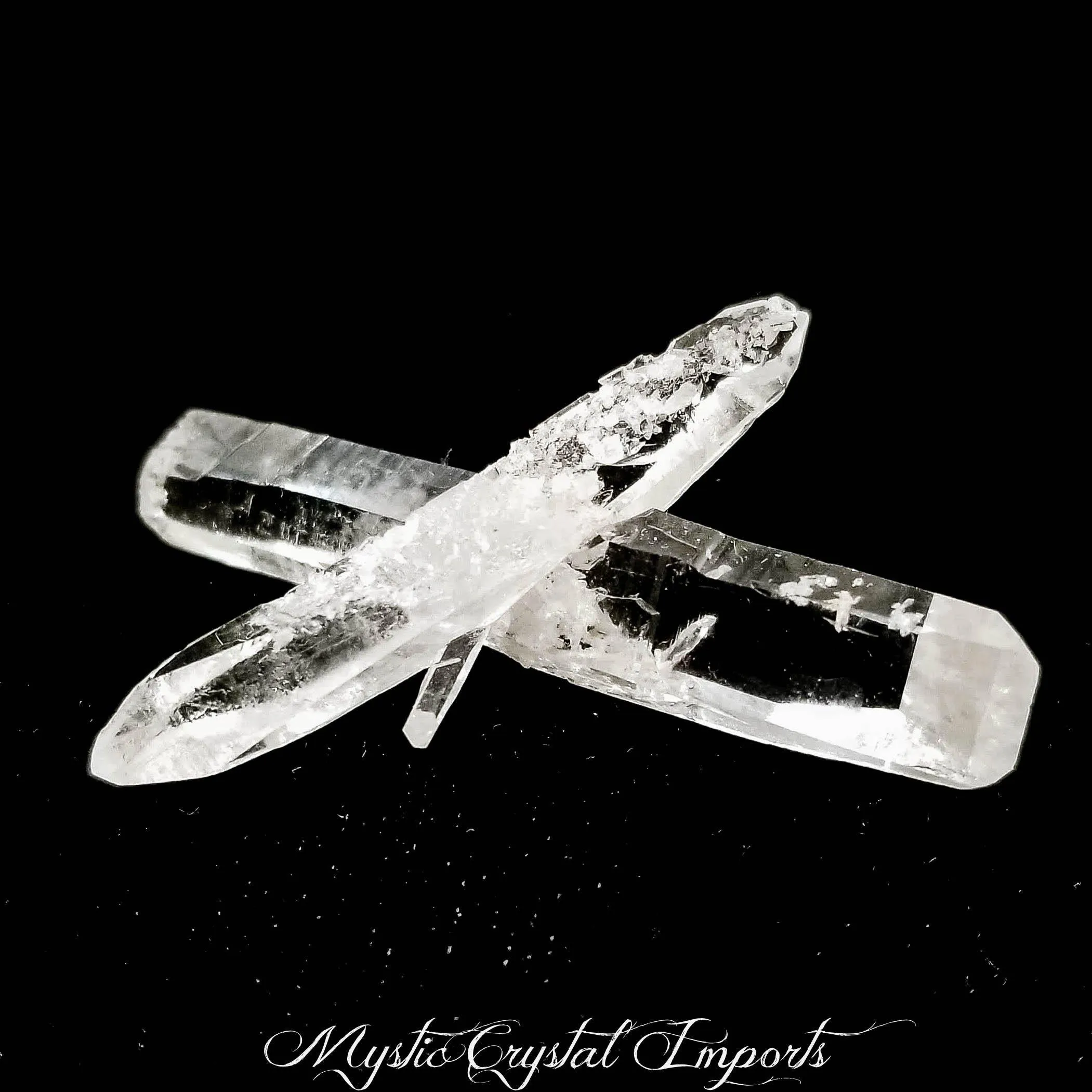 Clear Quartz Cross-Point Cluster-1 3/4