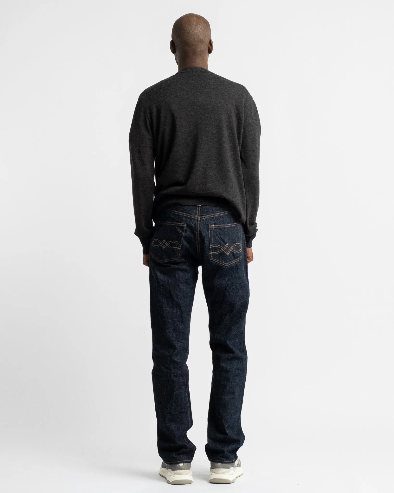 Crewneck Long Sleeve Merino Wool Charcoal