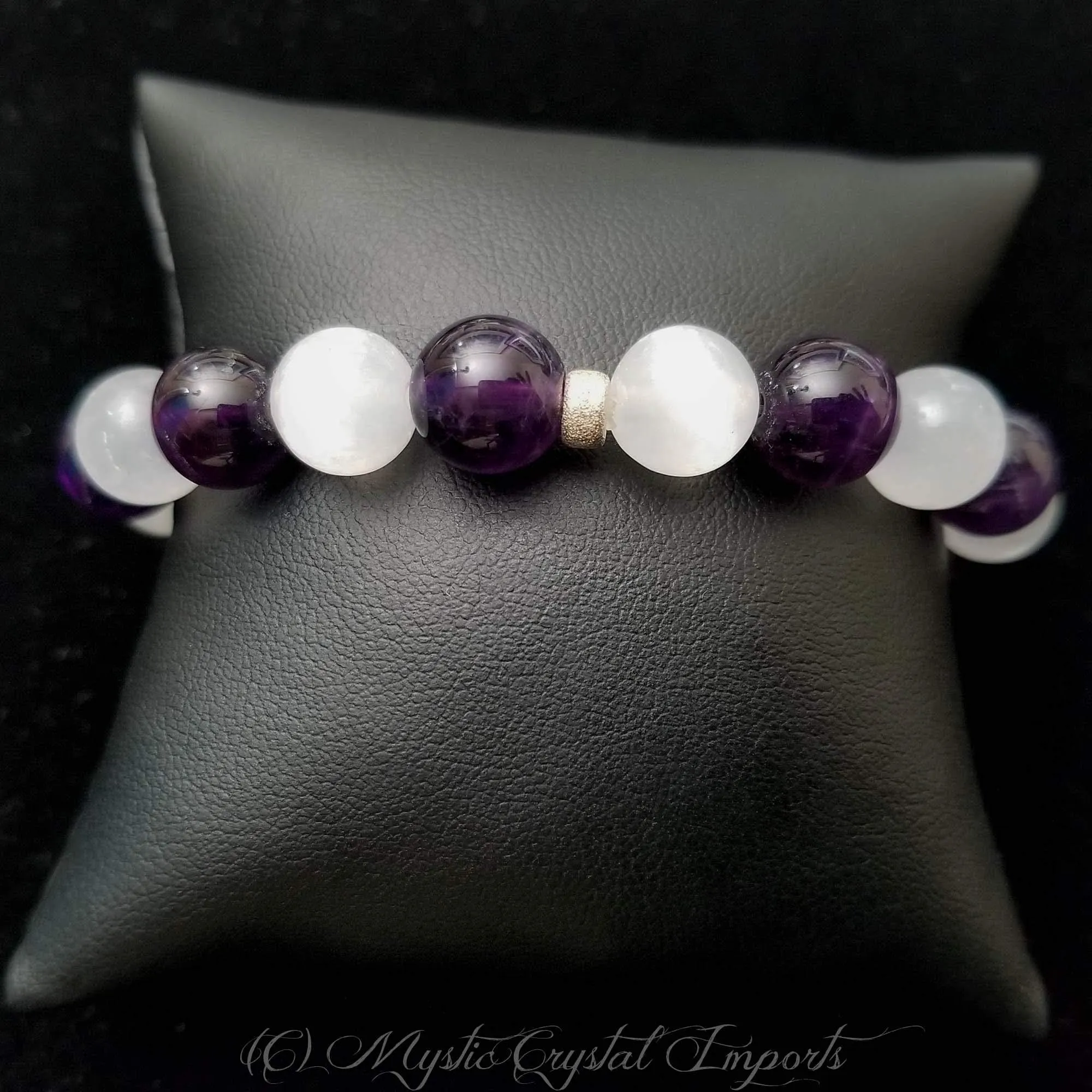 Crown Chakra Crystal Healing Selenite Bracelet