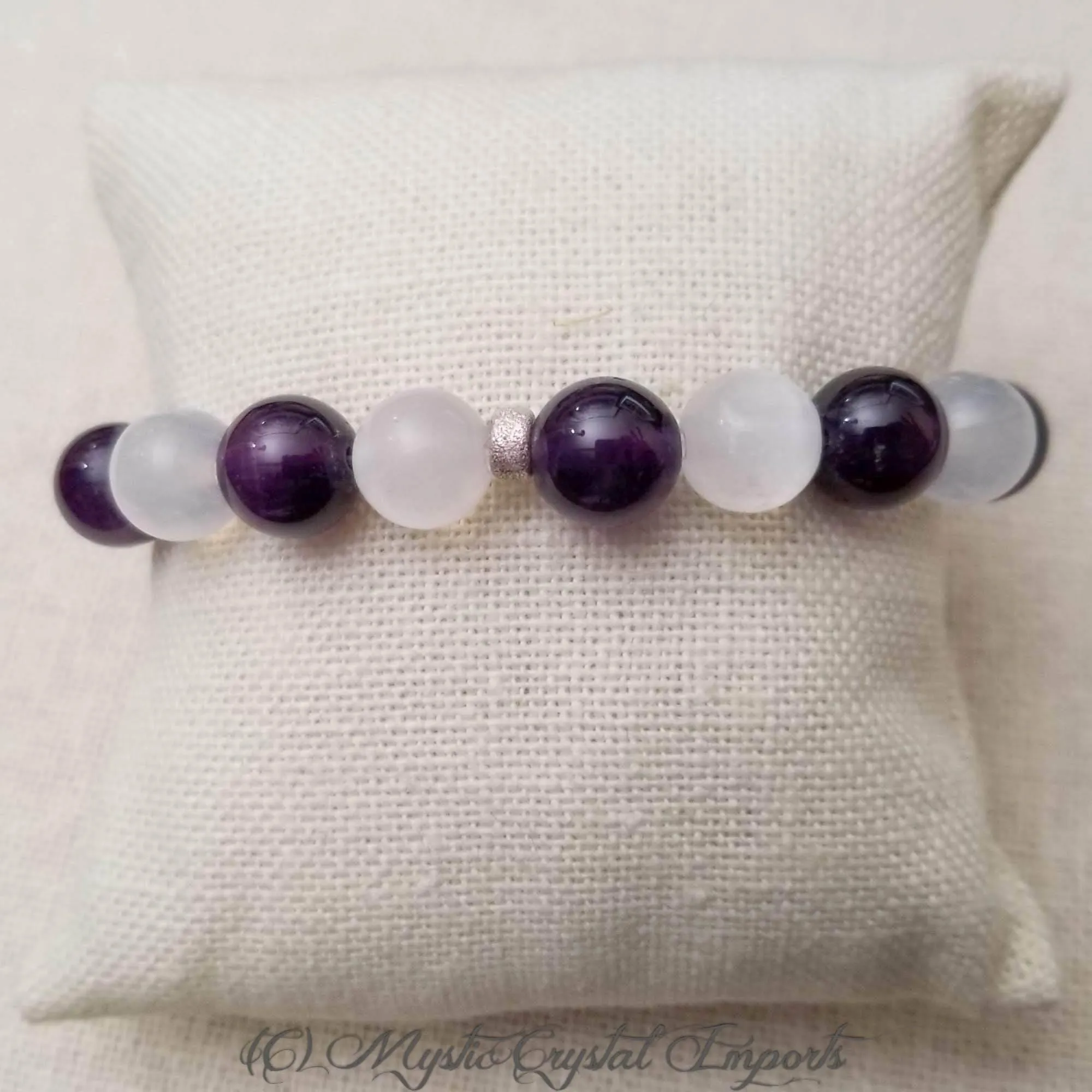 Crown Chakra Crystal Healing Selenite Bracelet