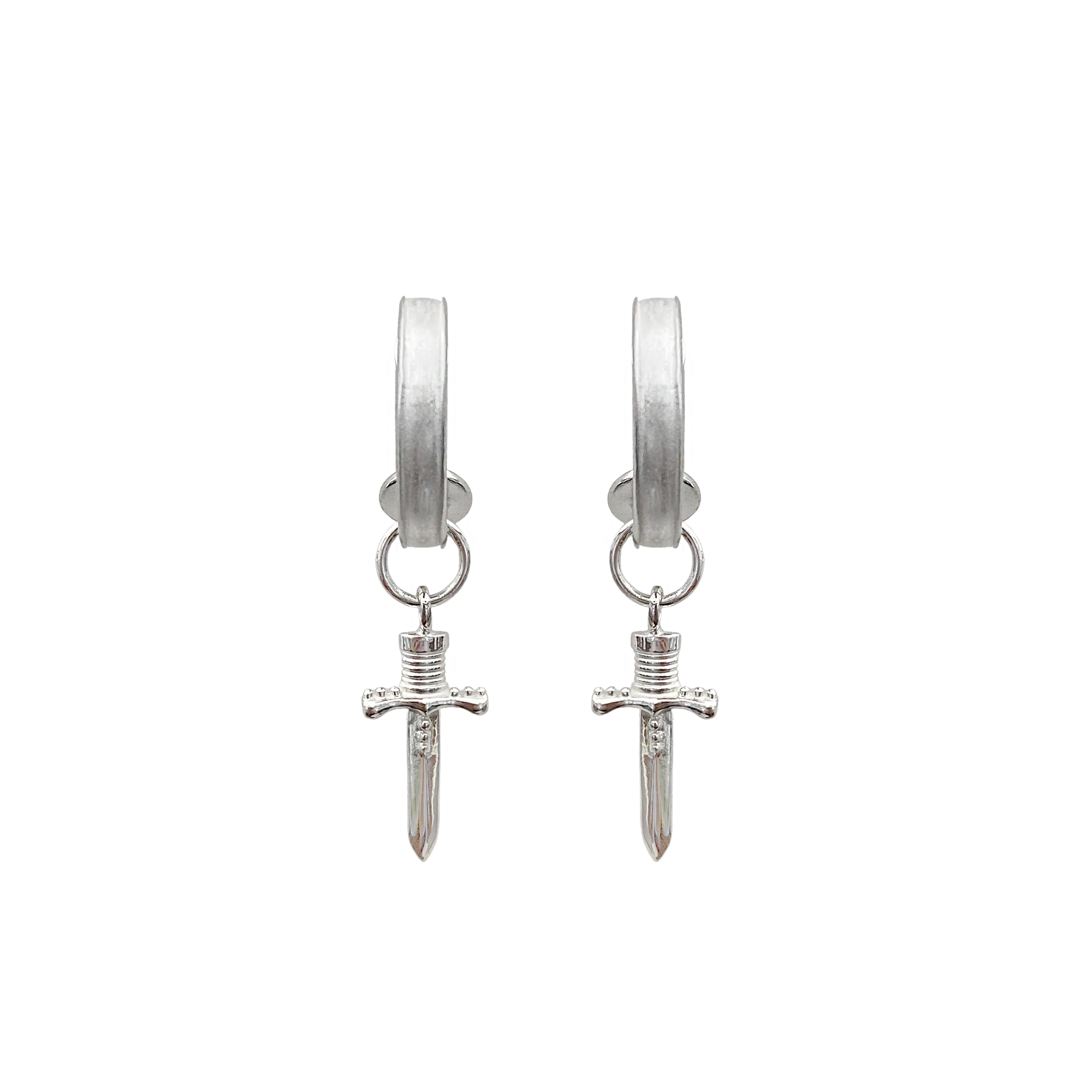 DAGGER Mini Hoops | Silver