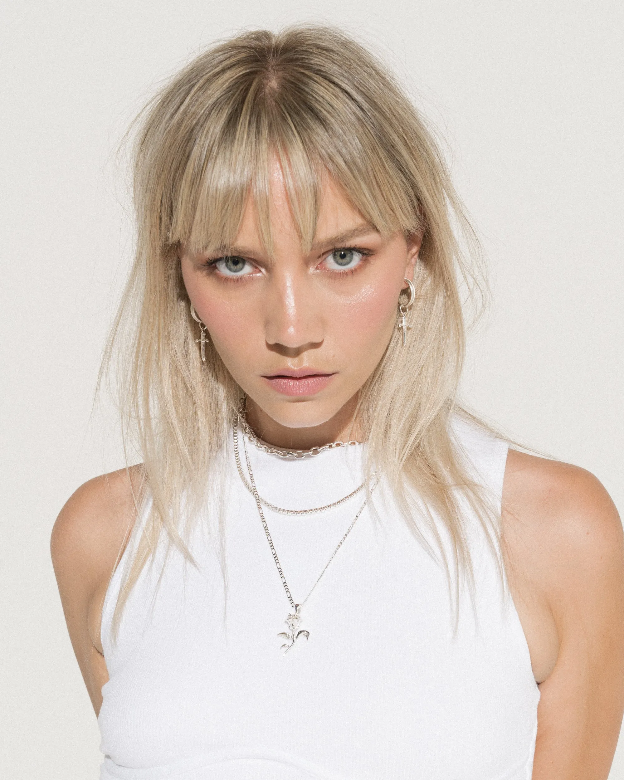 DAGGER Mini Hoops | Silver