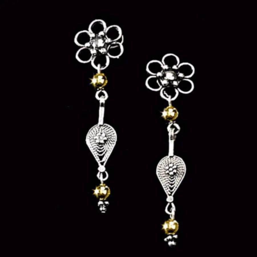 Delicate Filigree Israeli silver earrings. Sterling silver jewelry