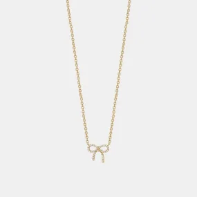 Diamond Bow Necklace