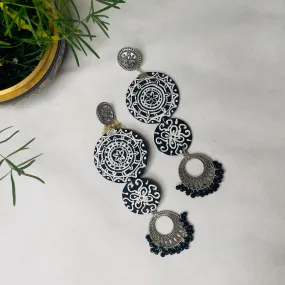 Dijul Handpainted Black (Earrings)