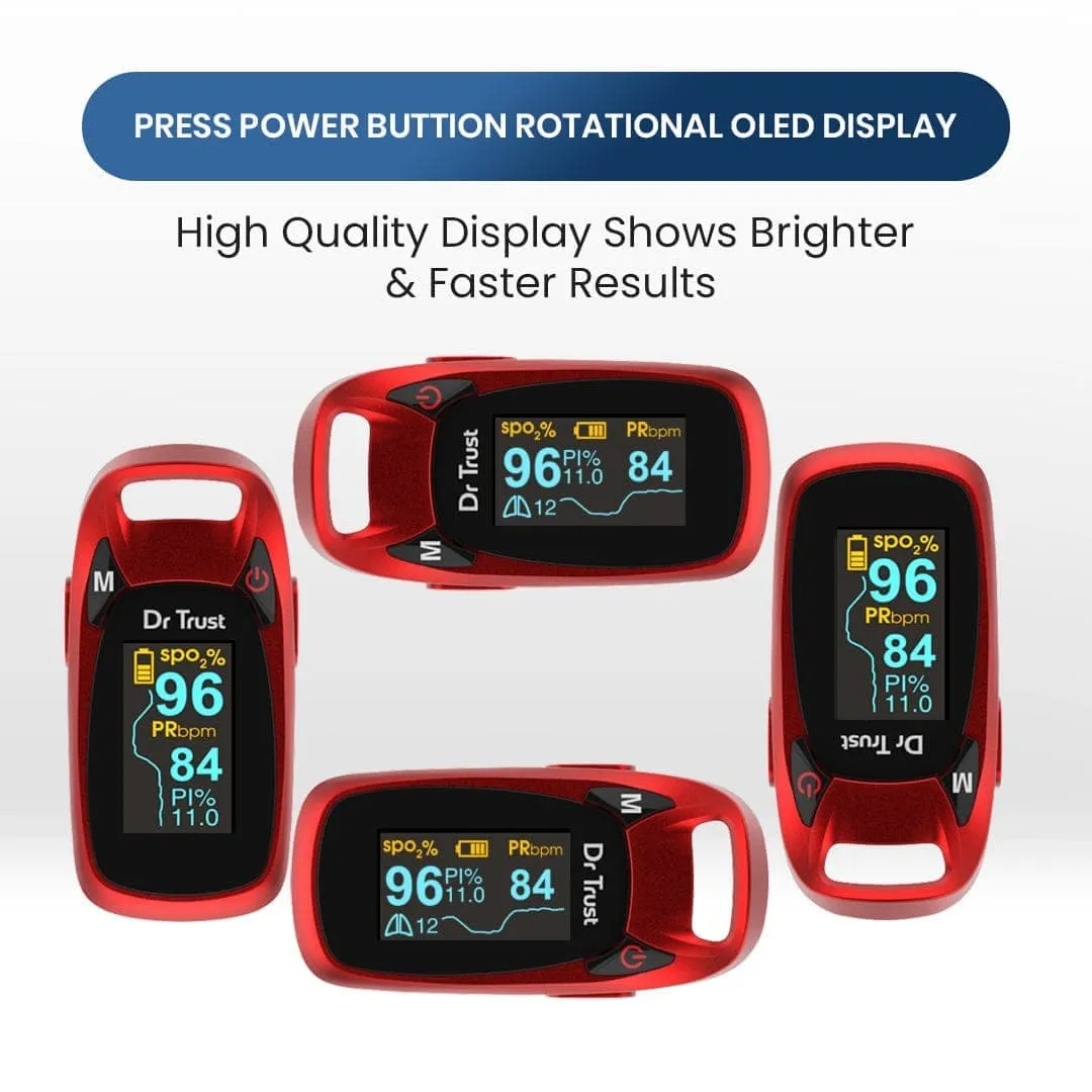 Dr Trust USA Professional Series Finger Tip Pulse Oximeter (Red) 203