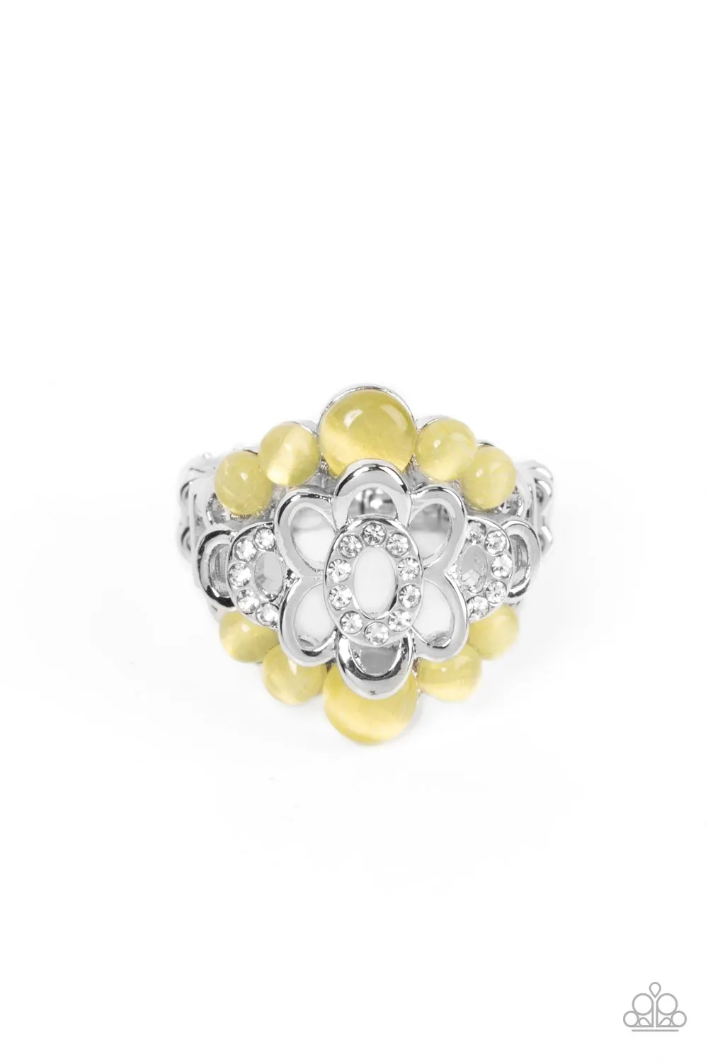 Eden Equinox Yellow Cat's Eye Stone Ring - Paparazzi Accessories