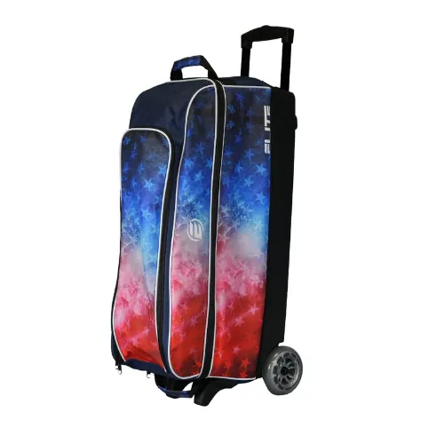 Elite Basic Triple Roller Red/White/Blue Freedom Bowling Bag