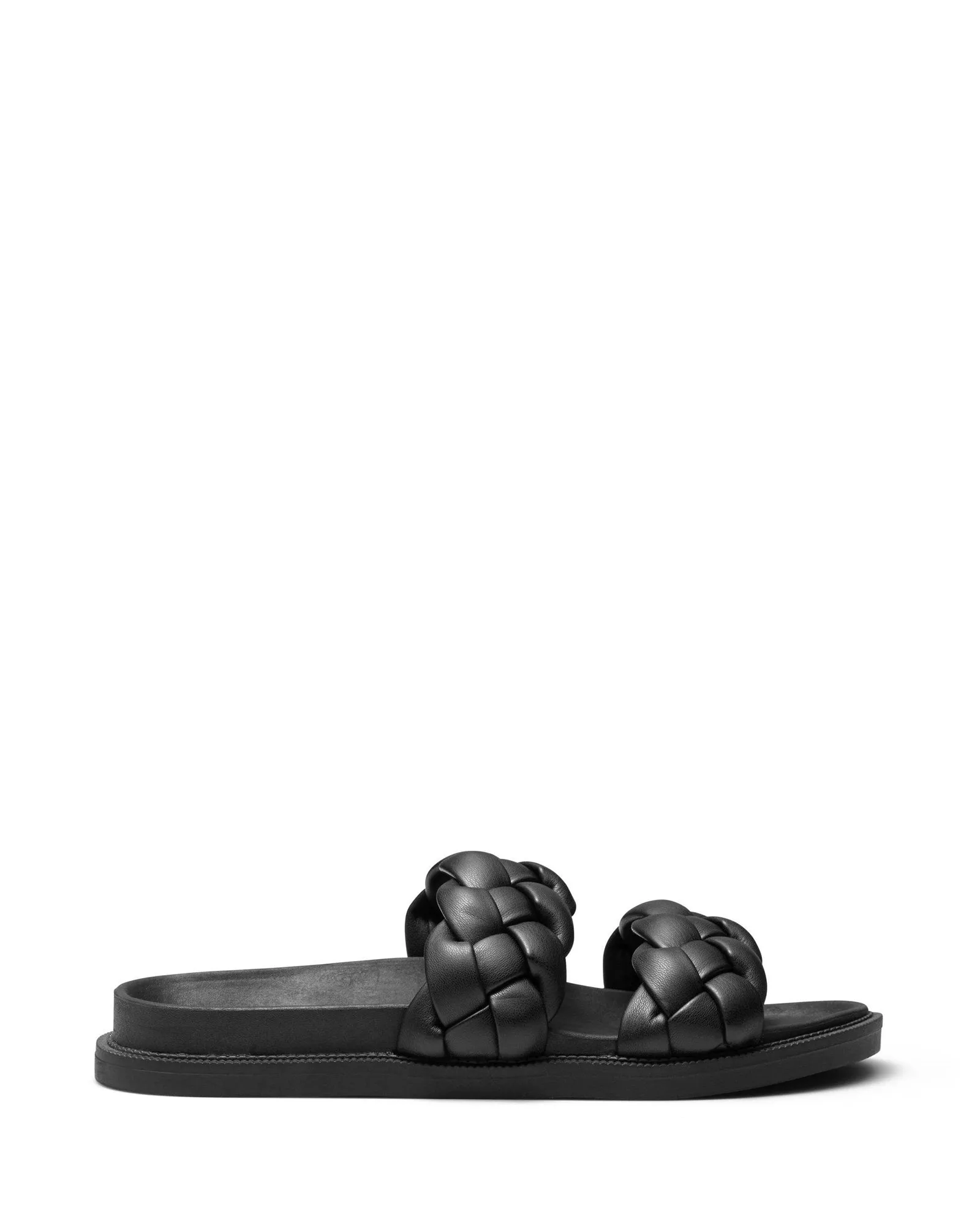 Elle Flat Sandal Black