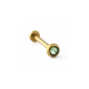 Emerald Labret Made With Swarovski Crystal