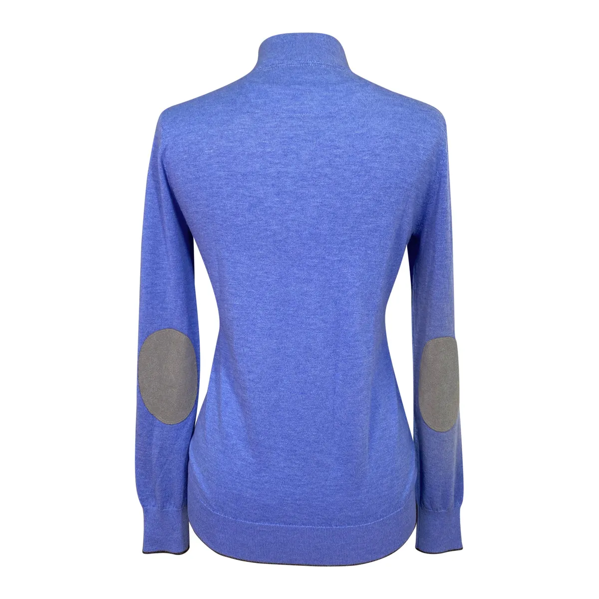 Essex Classics 'Trey' Quarter-Zip Sweater in Cornflower - Women's XL