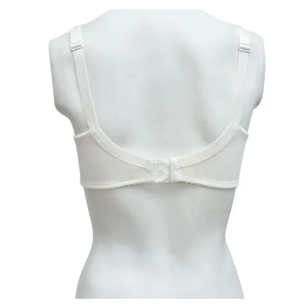 Everyday Cotton Bra Non Padded Wire Free Daily Bra Partially Embroidered Everyday Bra