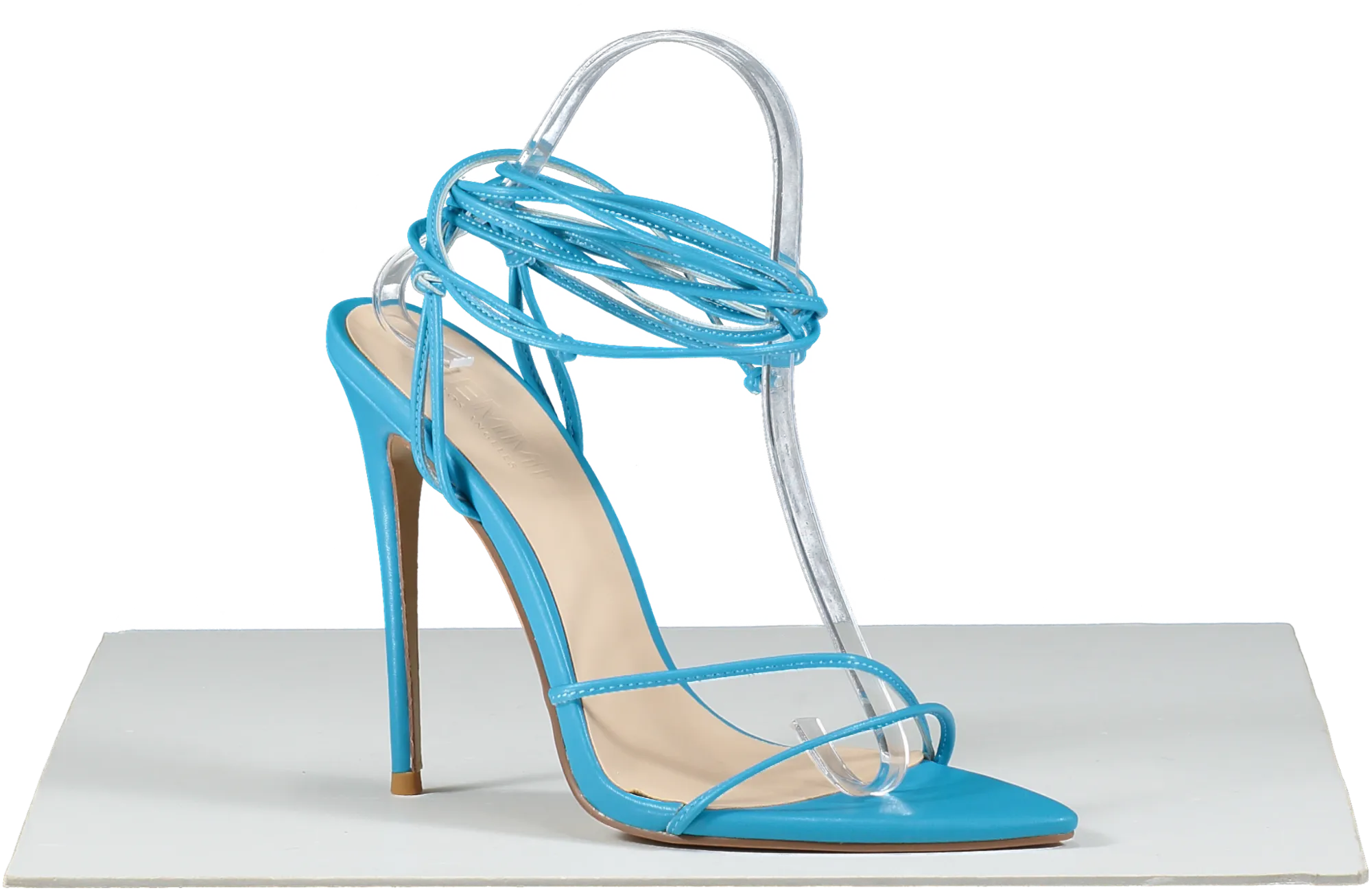 Femme Los Angeles Blue Strappy Sandals UK 6 EU 39 👠